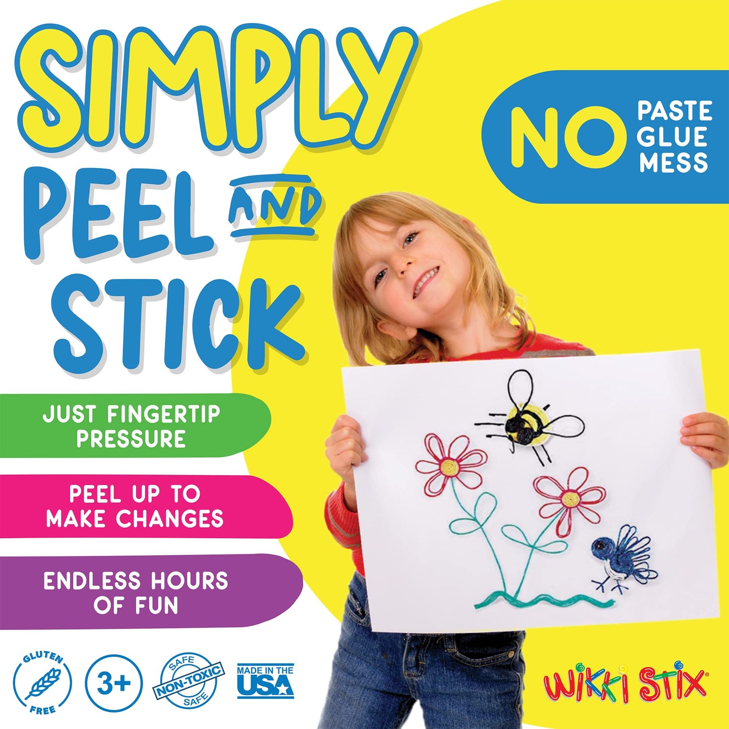 Wikki Stix Alphabet Cards Set - Hands-On ABC Letter Formation Learning Toy for Preschool & Kindergarten, 26 Reusable Letter Cards + 36 Wikki Stix