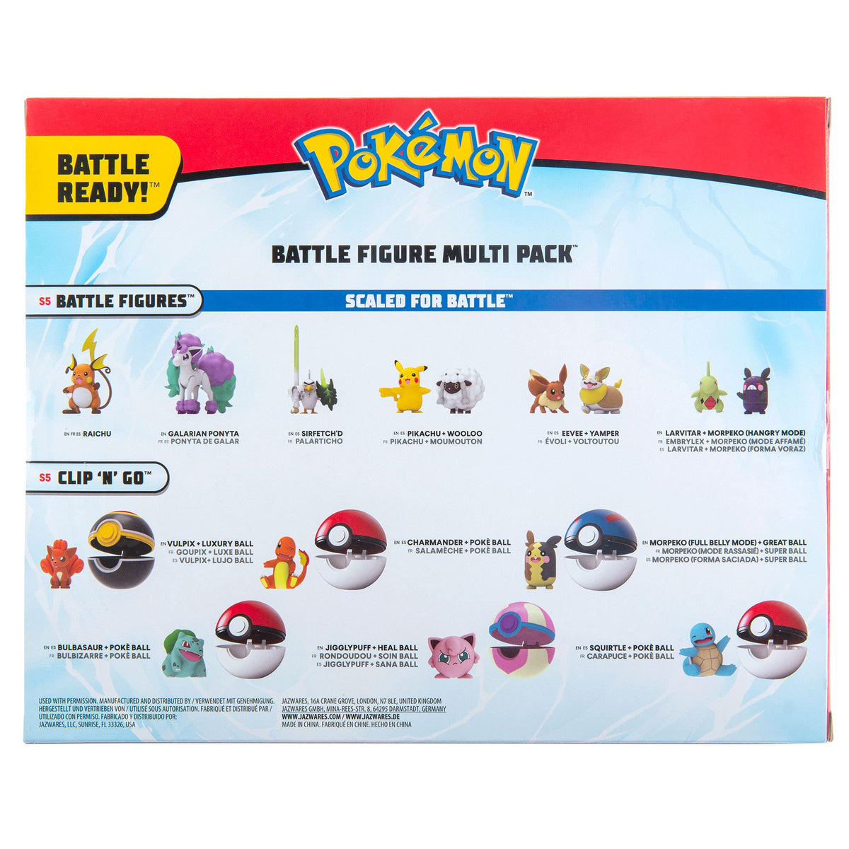 Pokemon Battle Figure Multi 8 Pack, Battle Ready 8 Figures, Multicolor, PKW2542