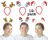 Iconikal Christmas Headband Bopper Party 12-Pack Snowman Reindeer