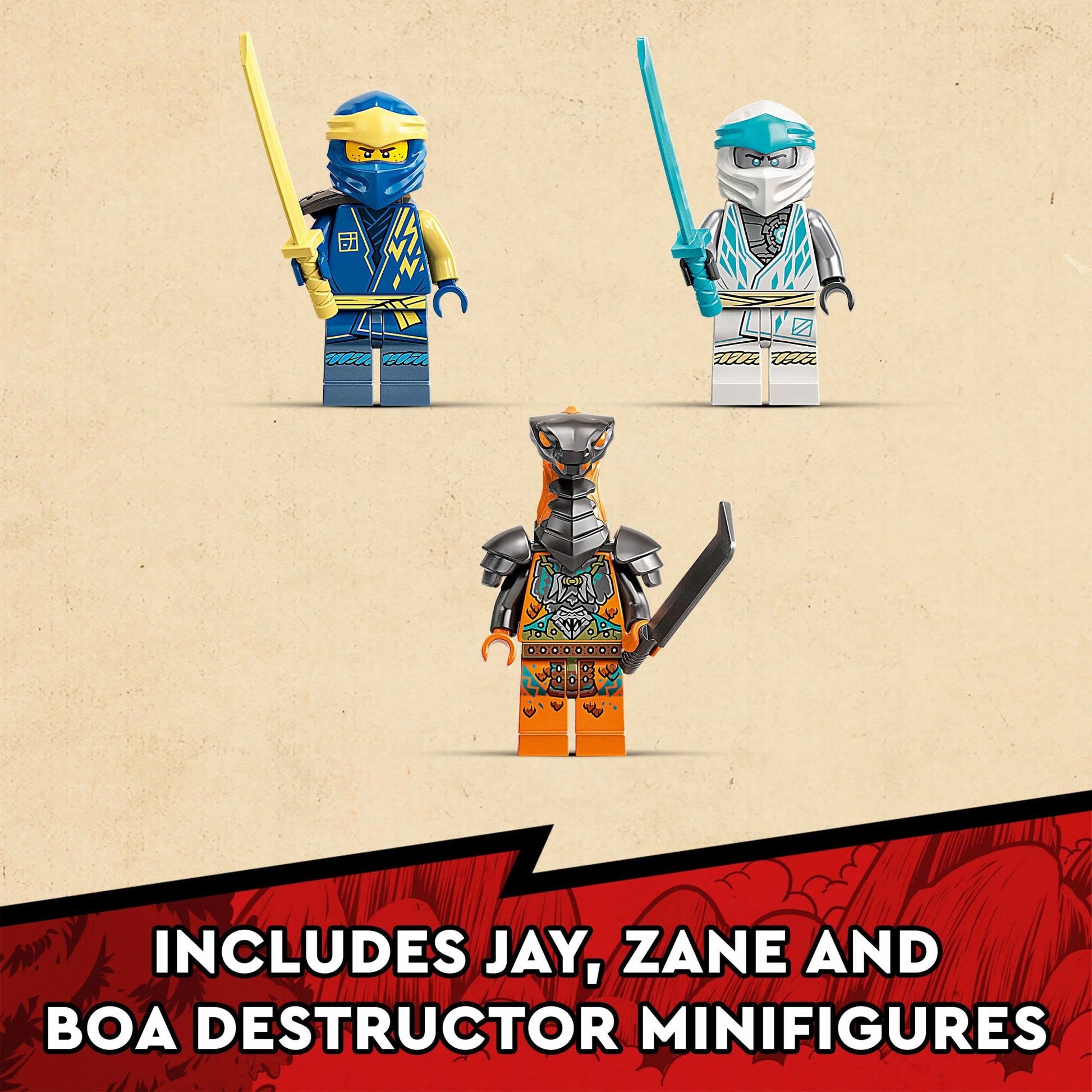 LEGO NINJAGO Ninja Training Center 71764 Building Kit Featuring NINJAGO Zane and Jay, a Snake Figure and a Spinning Toy; Construction Toys for Kids
