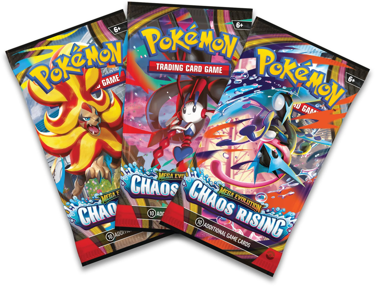 Pokémon TCG: Mega Evolution-Chaos Rising Triple Pack (1 Foil Promo Card & 3 Booster Packs)