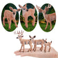 Woodland Wild Animals Toy Playset White Tail Deer Figurines Toys Christmas Scene Decoration Cake Tooper Decoration Accessory Cognitive Toys for Kids 6