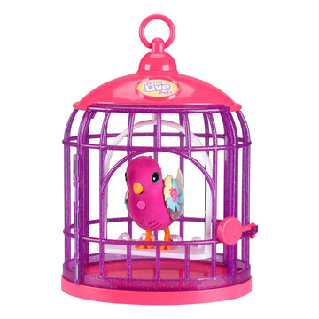 Little Live Pets - Lil' Bird & Bird Cage: Tiara Twinkles, New Light Up Wings with 20 + Sounds, and Reacts to Touch