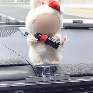 Dincken Sliding Base for 17cm/6.69in Dolls (No Doll), Accessories for 6.69in Dolls, Slideway for Small Dolls and Dashboard Ornaments (for Screen Rear