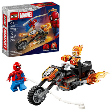 LEGO Marvel Spider-Man vs. Ghost Rider Motorcycle Building Toy for Boys & Girls, Ages 6+ - Super Hero & Villain Playset W/2 Marvel Minifigures - Gift