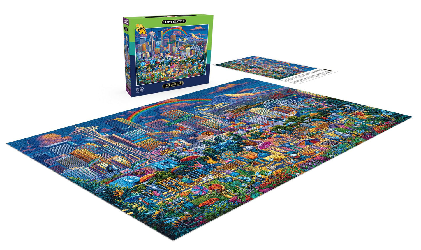 Buffalo Games - Eric Dowdle I Love Seattle - 2000 Piece Puzzle for Adults