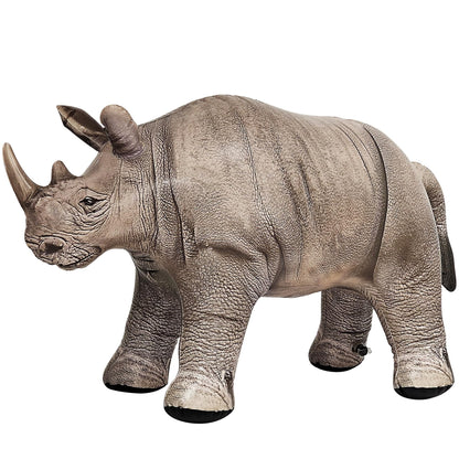 Jet Creations 36” Long Inflatable Rhinoceros Toy - Gray Rhino Beast Figure for Safari Party Decoration, Wildlife Photo Prop, Realistic Design, Easy