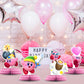 Cartoon Star Birthday Party Supplies, 7Pcs Game Theme Party Centerpieces Table Toppers, Photo Booth Props, Double Side Cake Toppers, for Girls Boys