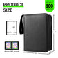 Jumbo Card Binder 100 Pockets for Oversized & Big Cards - Ringless PU Leather Binder with Zippered Closure, Top Loading & Wrist Strap, Fits 6x8 Inch
