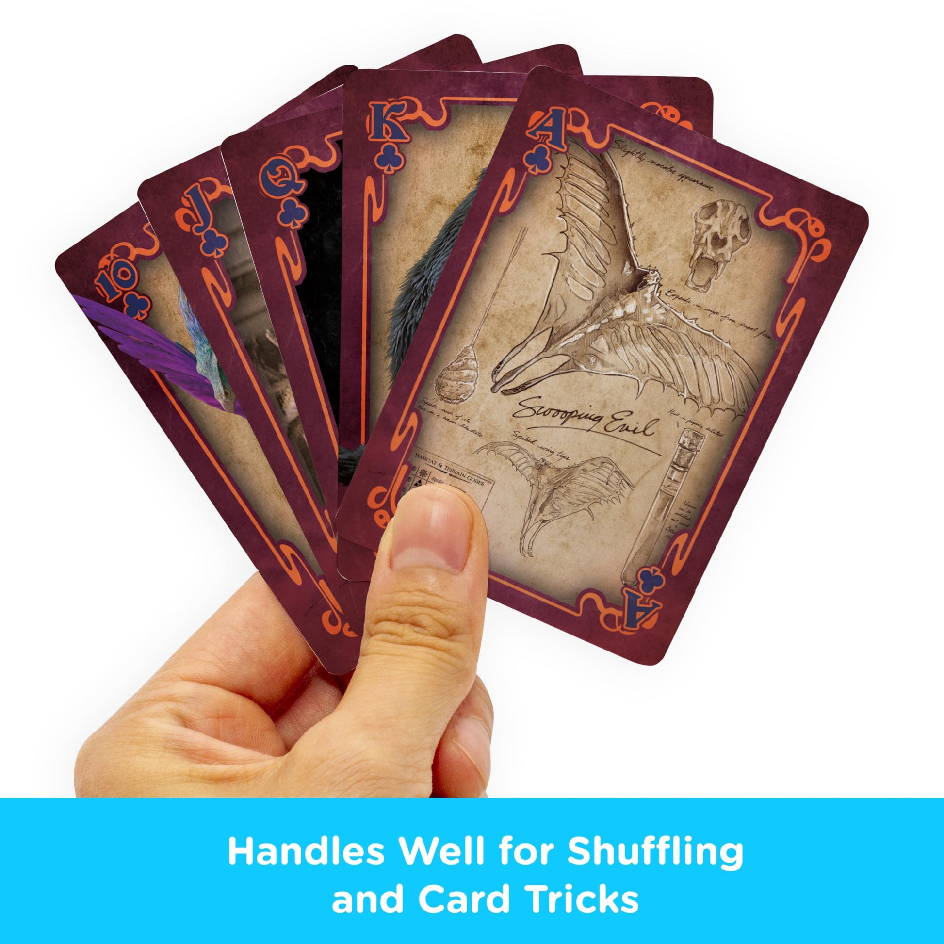 AQUARIUS Fantastic Beasts Playing Cards - Fantastic Beasts Themed Deck of Cards for Your Favorite Card Games - Officially Licensed Fantastic Beasts