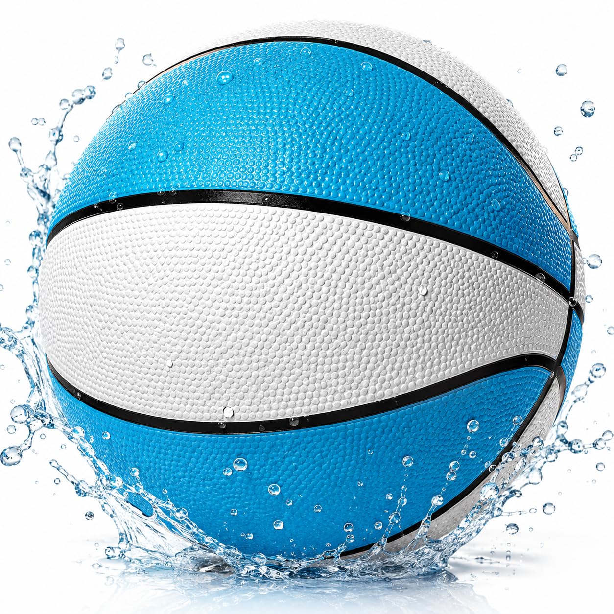 Botabee Official Size Pool Basketball - 9.4" Diameter, Size 7 Waterproof Basket Ball - Textured Grip for in-Water or Outdoor Play - Compatible