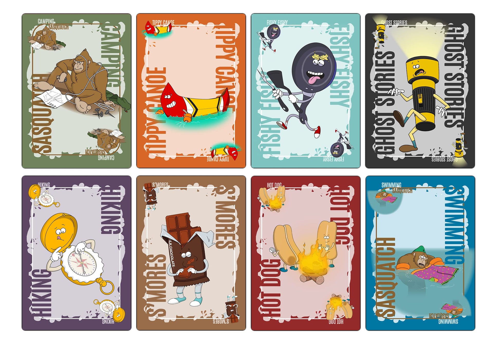 Camping with Sasquatch by Big Discoveries - A 128-Count Family Card Game with a Roar! | Fun Rummy Meets Slapjack Card Games for Kids, Teens, Adults