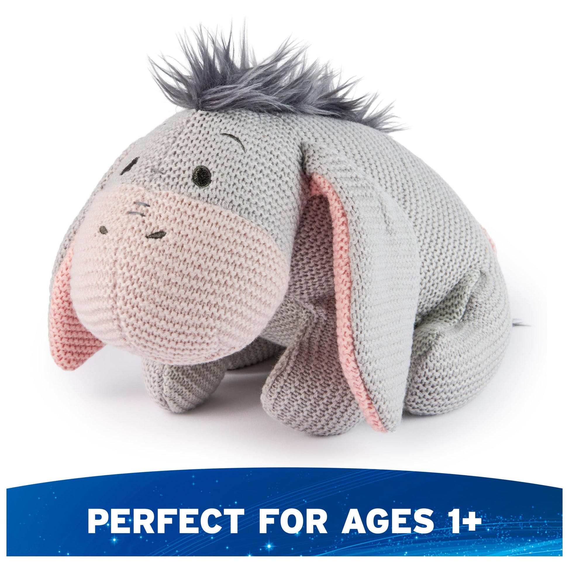 GUND Disney Official Eeyore 10-Inch Knit Plush Toy for Ages 1+