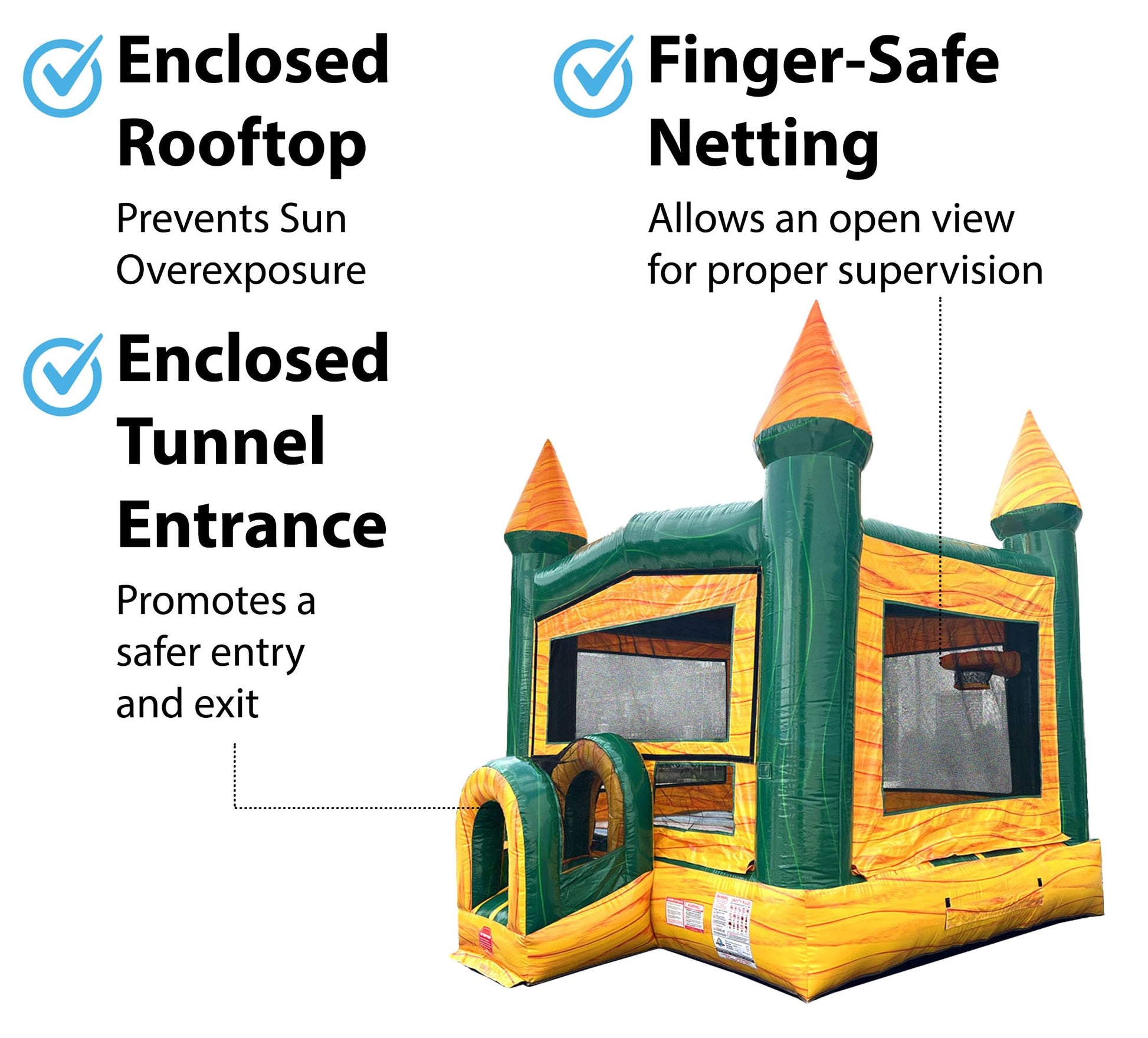 TentandTable Commercial Inflatable Bounce House Yellow Marble Modular