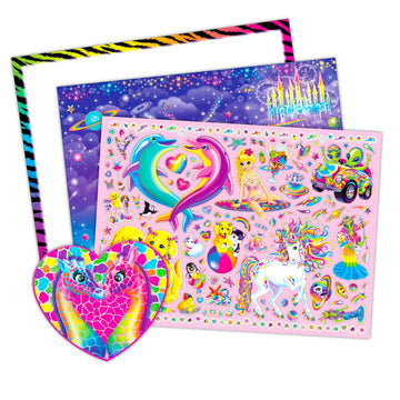 Lisa Frank Create-A-Scene Over 1000 Stickers Activity Pad to Color - Lisa Frank Sticker Play Scene Book (11x16 Inches)