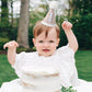 MAMUXI Gingham Style 1st Birthday Party Hat - Beige Gingham Hat for Dogs