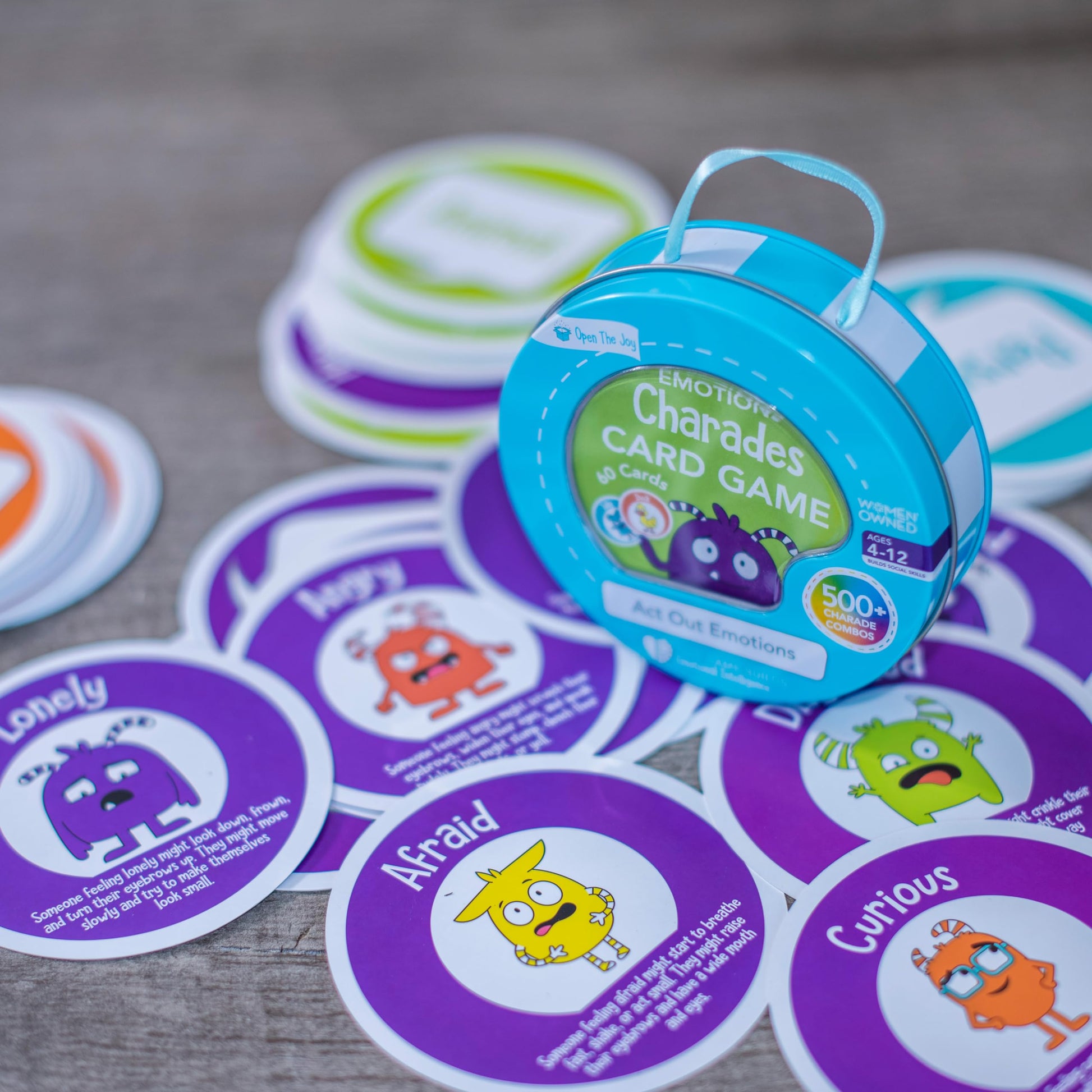 Open The Joy Emotions Charades Card Game - Kids Feelings Family Fun