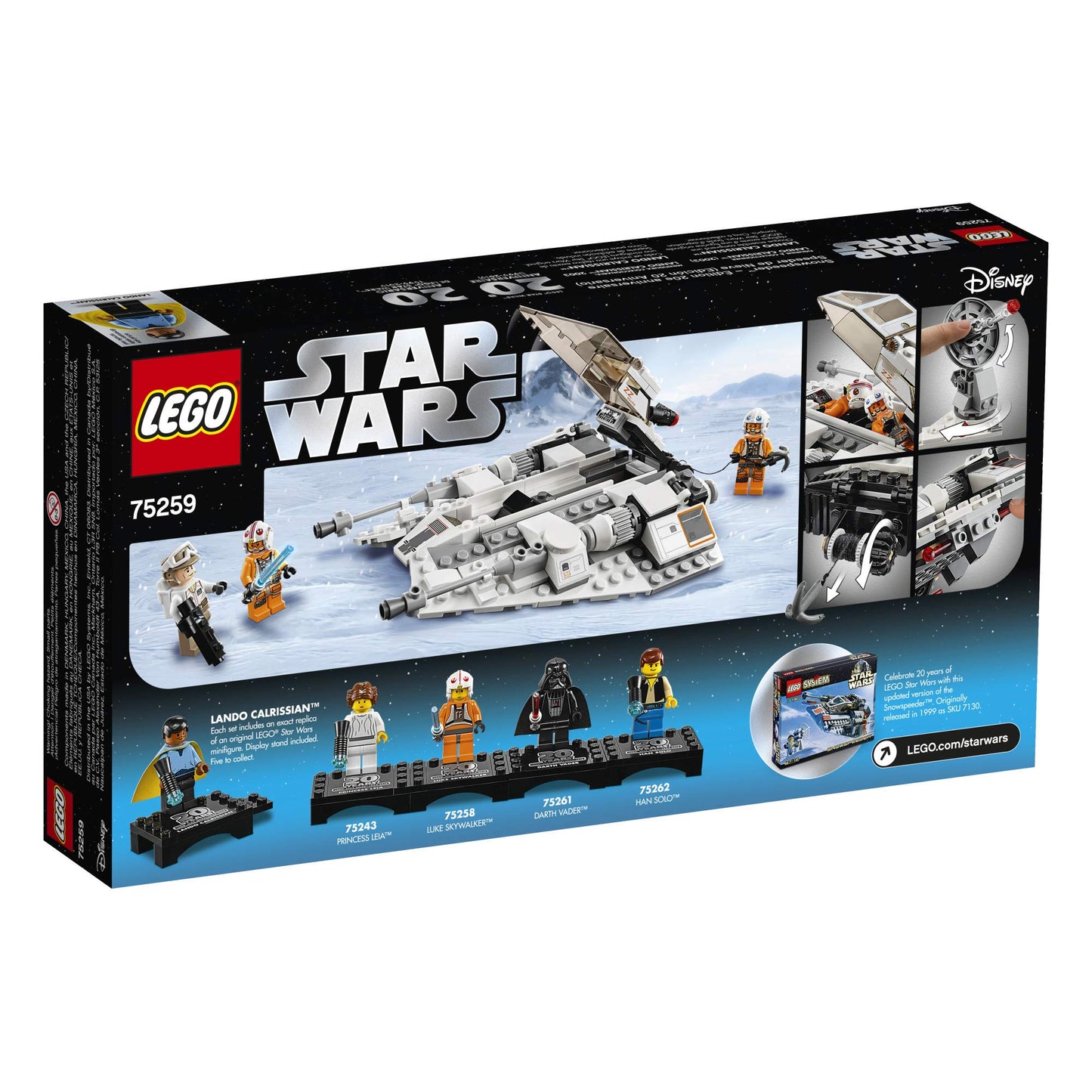 LEGO Star Wars: The Empire Strikes Back Snowspeeder - 20th Anniversary Edition 75259 Building Kit, New 2019 (309 Pieces)