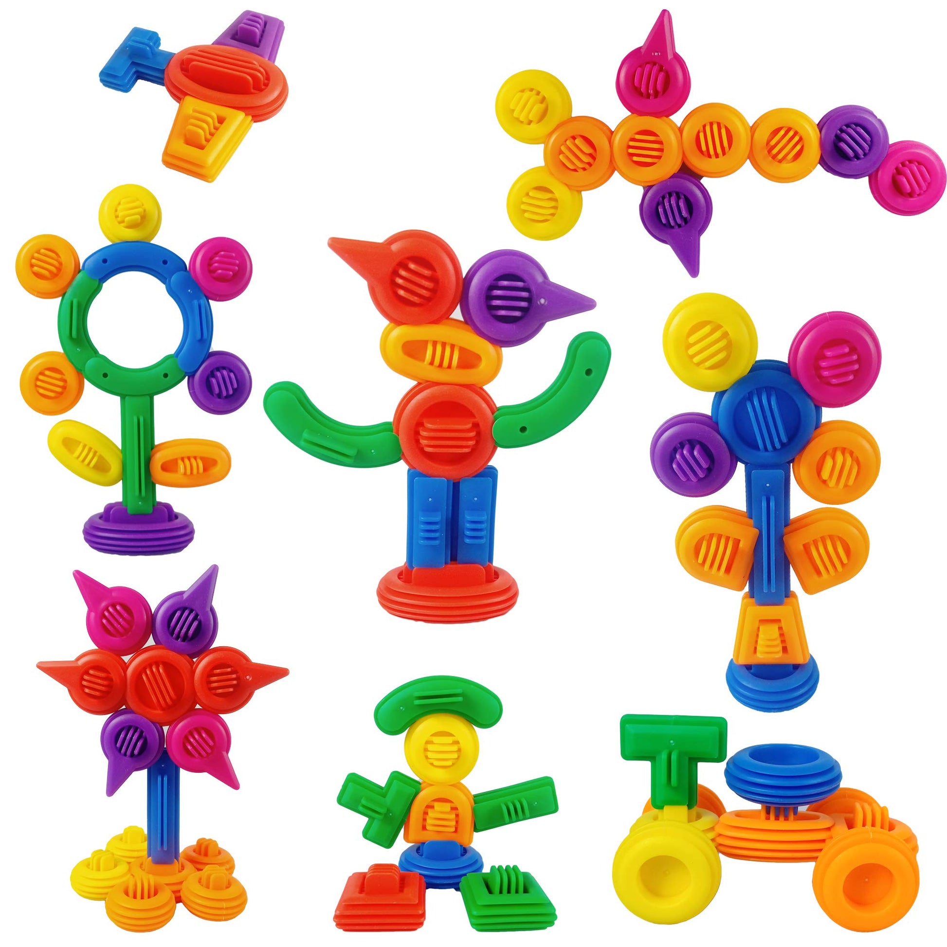 RAINBOW TOYFROG STEM Builder Toys Kit|3D Educational Construction Engineering Building Blocks for Boys and Girls Ages 3 4 5 6 7 8 9 10 Years Old|Best