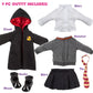 9pc Hermione Granger Inspired Outfit- 18" Doll Clothes & Accessories Compatible w American Girl Dolls- School Uniform Set Includes Shirt, Skirt