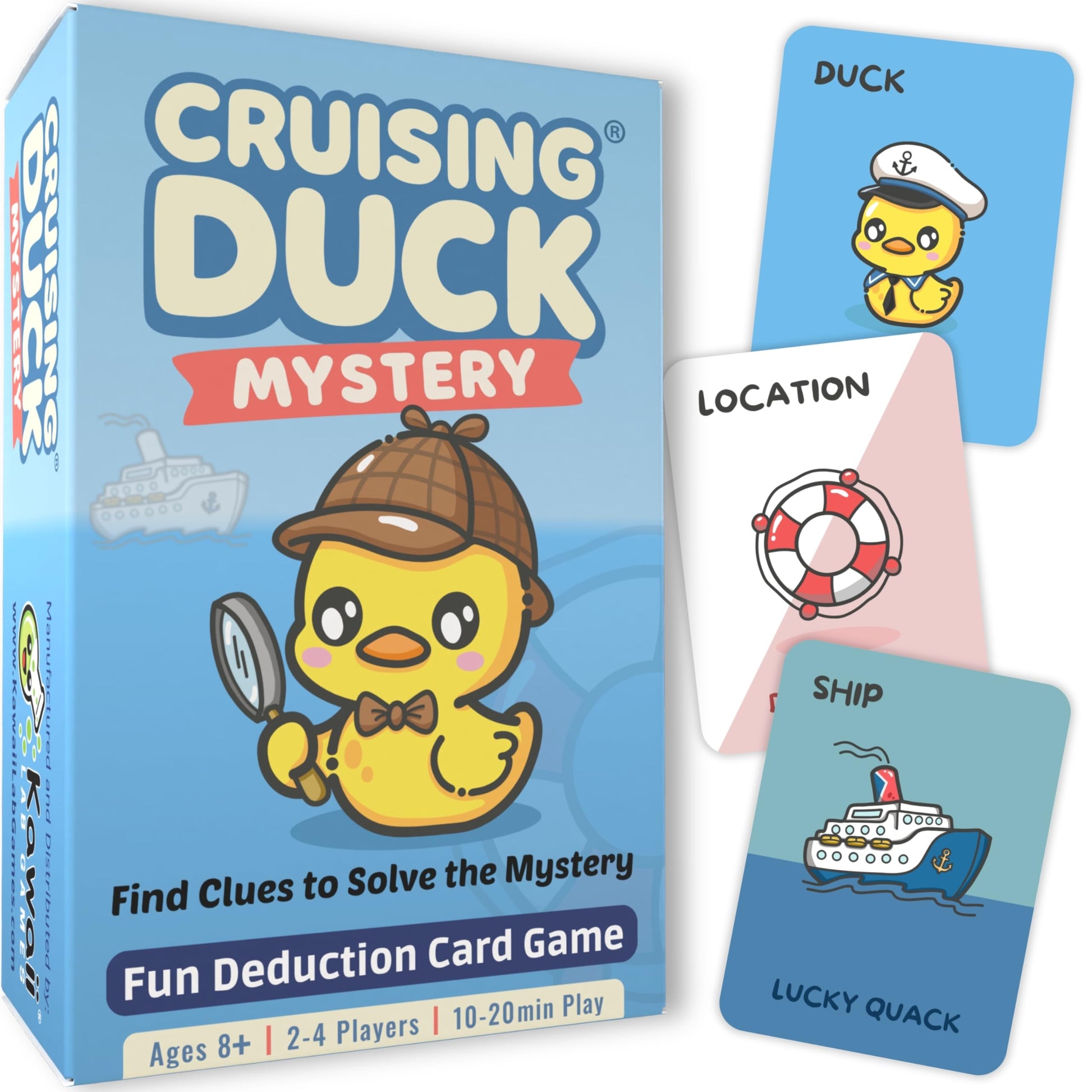 Cruising Duck Mystery Family Card Game for Kids, Teens & Adults | Classic Mystery-Style Deduction Game for Cruise Travel & Vacations | Solve