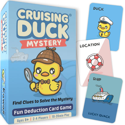 Cruising Duck Mystery Family Card Game for Kids, Teens & Adults | Classic Mystery-Style Deduction Game for Cruise Travel & Vacations | Solve
