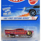 Hot Wheels 1997 First Editions Series #5 of 12 Cars, Pink '59 Chevy Impala on Square Card