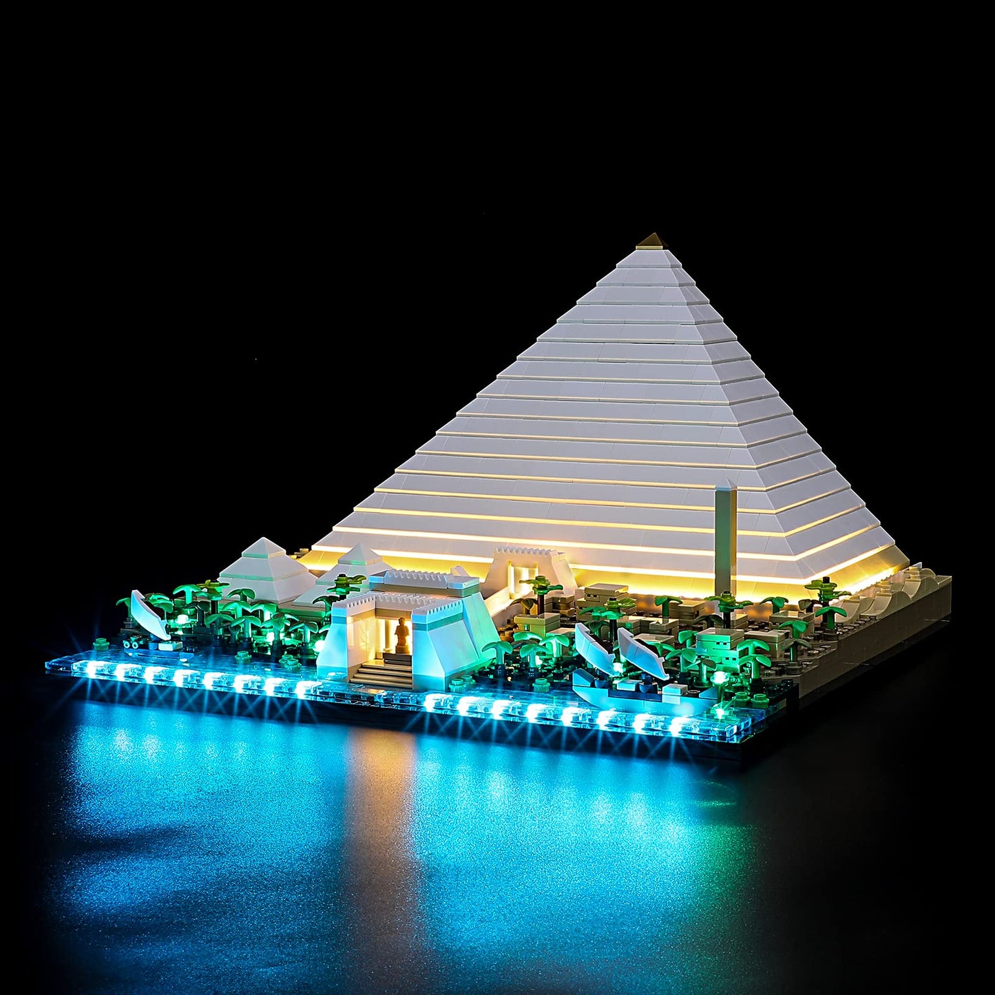 YEABRICKS LED Light Kit for Lego - Architecture Great Pyramid of Giza Building Blocks Model, LED Light Set Compatible with 21058(Lego Set NOT