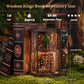 Book Nook Kit for Adults - DIY Miniature Wisdom Library Dollhouse, Book Nook Tiny House Bookshelf Decor Creative 3D Wooden Puzzle, Wooden Adult Craft