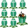 Mudder 8 Pcs Football Paper Lantern Sports Fan Party Decor Table Centerpiece Set Football Game Lantern with Stand Pieces for Game Day Tailgates