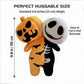 Glow-in-the-Dark Halloween Plush Toy - Reversible Pumpkin & Skeleton Dual Head Horrible Plushies Pillow 9.8" Ultra-Soft Cuddle Buddy noctilucent Bones