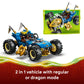 LEGO NINJAGO Jay’s Transforming Car Building Toy for Boys & Girls - Toy Car W/2 Play Modes for Kids, Ages 8+ - W/Jay, NYA, Dragon Form Kai, & 2 More