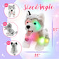 Athoinsu Light up Husky Dog Stuffed Animal Soft Glowing Plush Puppy Toy with Magic LED Night Lights Children's Day Birthday for Toddler Kids, 8''