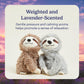 warmies Hugs Duo, Microwavable & Weighted Stuffed Animals, Sloth - Heated Stuffed Animal Plushie for Warmth & Comfort - Cute Soft Plush Toys
