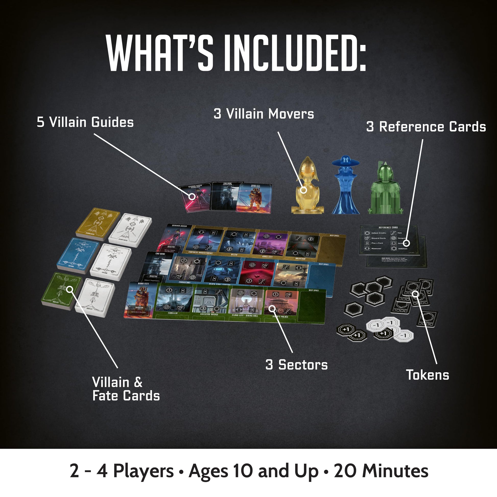 Ravensburger Star Wars Villainous - Scum and Villainy Strategy Board Game - Join Boba Fett, Seventh Sister, or Cad Bane in This Stand-Alone, or Expand