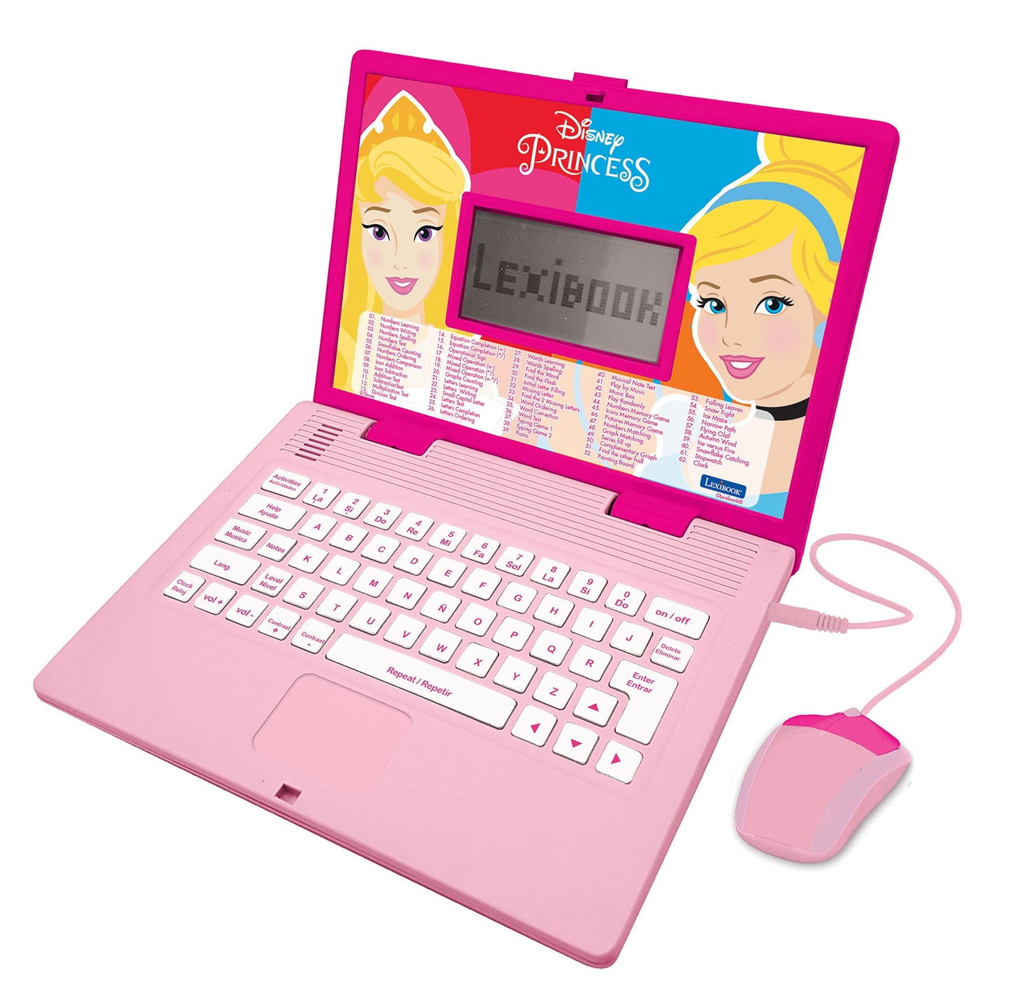 Lexibook, Disney Princess Educational Laptop for Kids, JC598DPi2