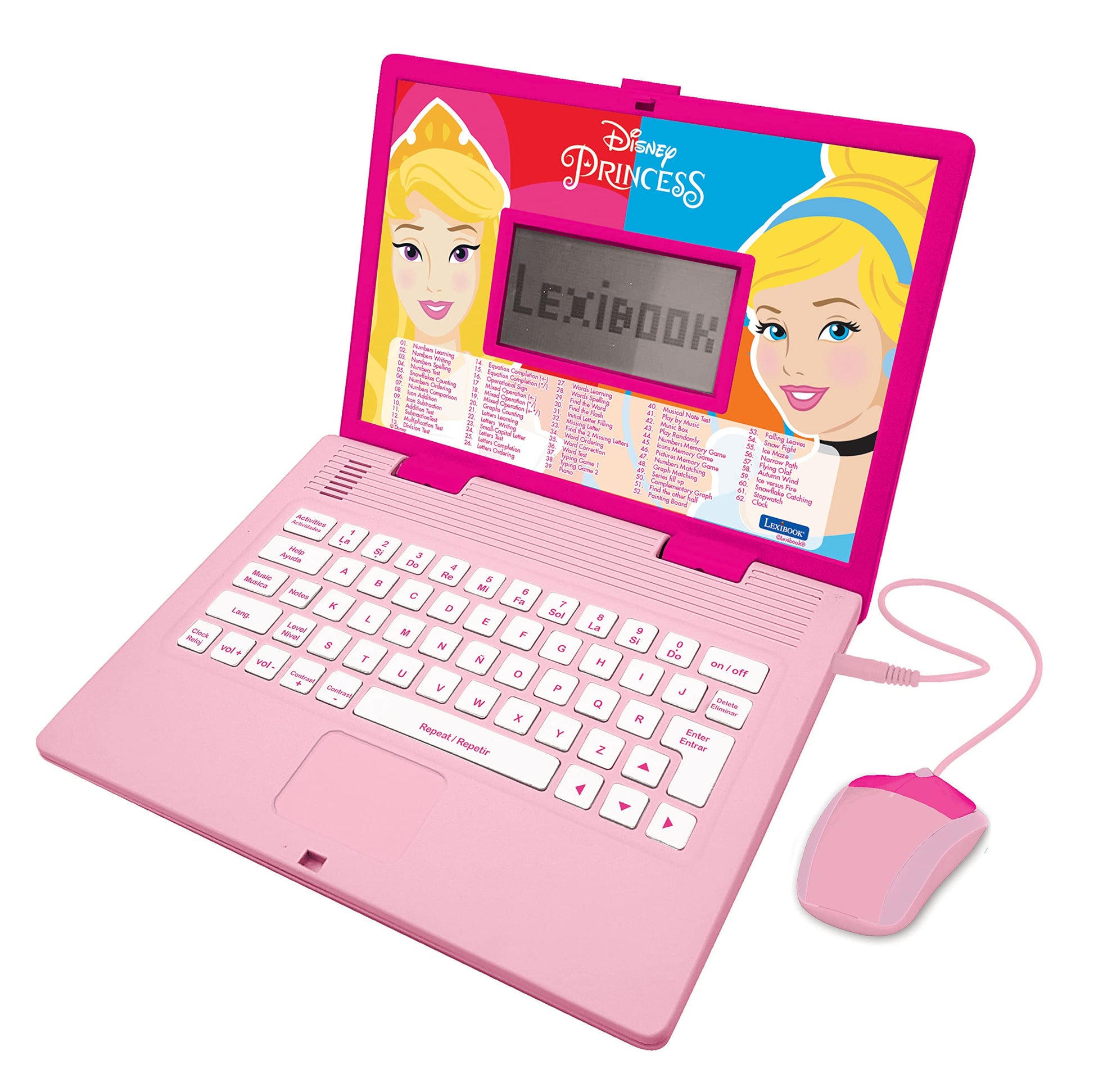Lexibook, Disney Princess Educational Laptop for Kids, JC598DPi2