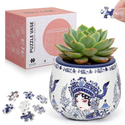 3D Puzzle Planter - No Glue Required UV Printing Unique 3D Puzzle Vase