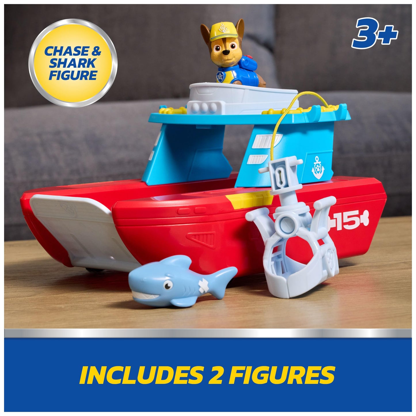 Paw Patrol Sea Patroller Vehicle with Chase and Shark Figure
