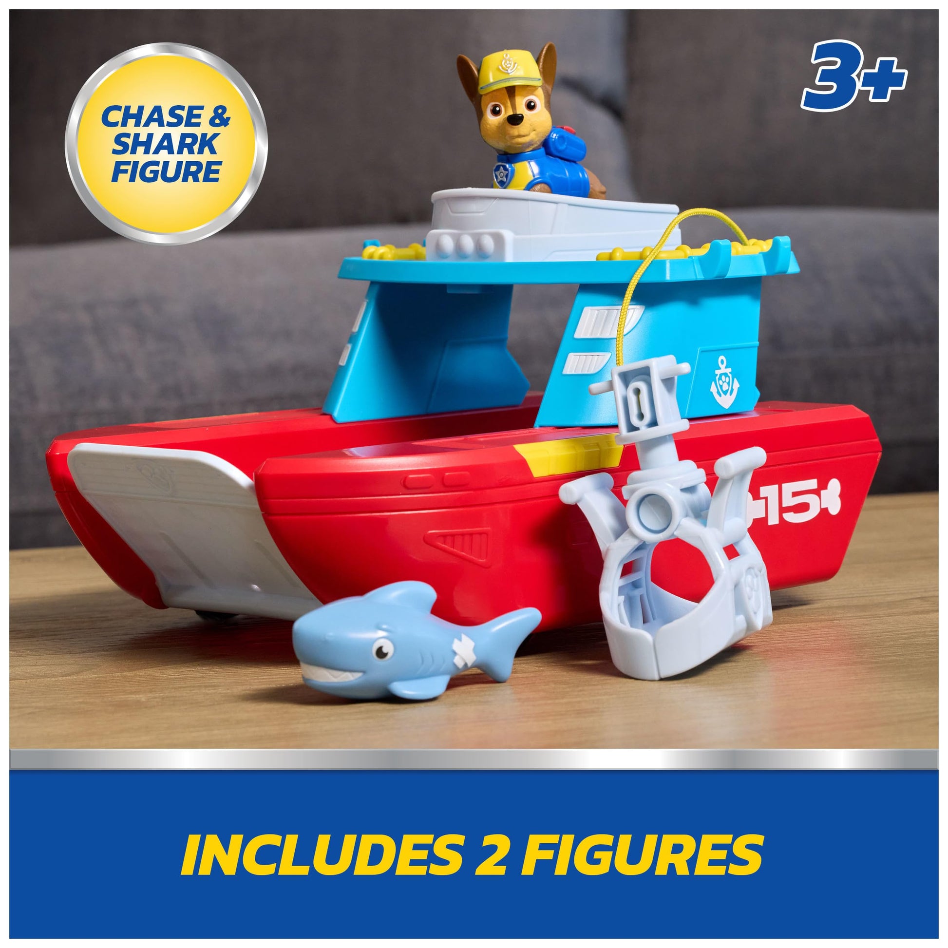 Paw Patrol Sea Patroller Vehicle with Chase and Shark Figure