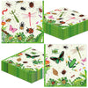 40Pcs Bug Theme Napkins Bug Birthday Party Decorations Garden Nature Themed Insect Party Napkins, for Nature Theme Decor, Kids Girls Boys Dinner
