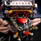 JSINMA V12 Engine Model Kit that Runs, Motorized Mechanical Building Set for Adults with Visible Moving Pistons, Transparent Side Cover, Desk Display