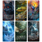 ZZBUY Animal Spirit Oracle Cards, 54 Animal Totems Oracle Deck with Meanings on Them Enhance Spiritual Awareness
