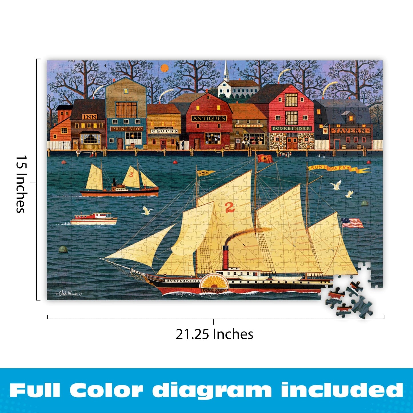 Buffalo Games - Charles Wysocki The Sunflower - 500 Piece Puzzle for Adults