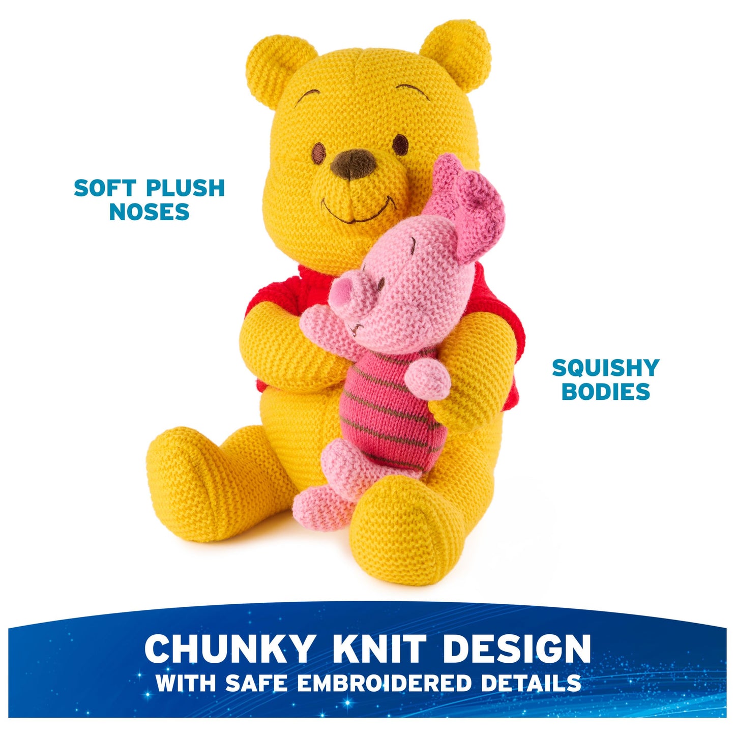 GUND Disney Winnie the Pooh and Piglet 10-Inch Knit Plush Toy for Ages 1+