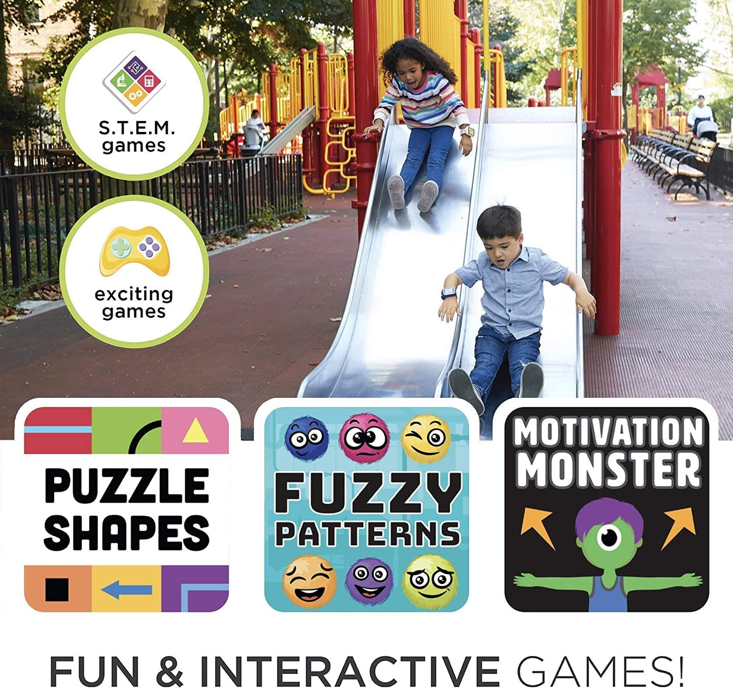 PlayZoom 2 Kids Smartwatch - STEM Learning, Swivel Selfie Camera, 20+ Games, Audio Stories, MP3 Player - for Toddlers, Boys & Girls