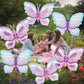 6 Pieces 39 Inches Butterfly Balloons - Large Gradient Butterflies Foil Mylar Balloons for Birthdays, Garden, Spring Decorations, Butterfly-Themed