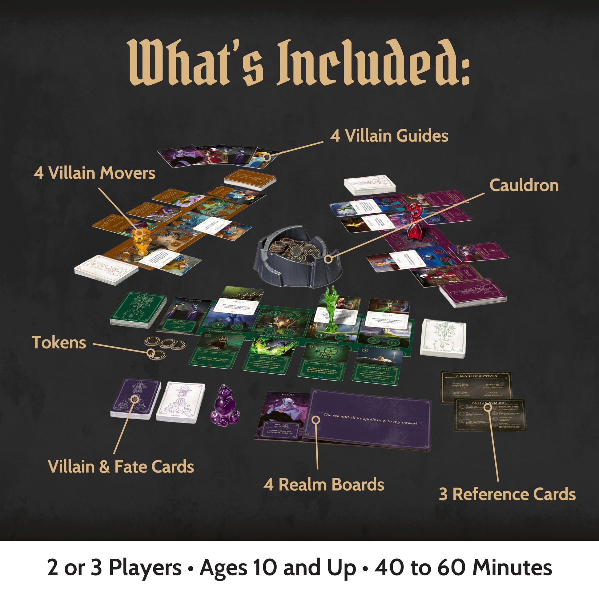 Ravensburger Disney Villainous - Introduction to Evil Strategy Board Game - Compatible with Other Villainous Games - Includes Lorcana Promo Card