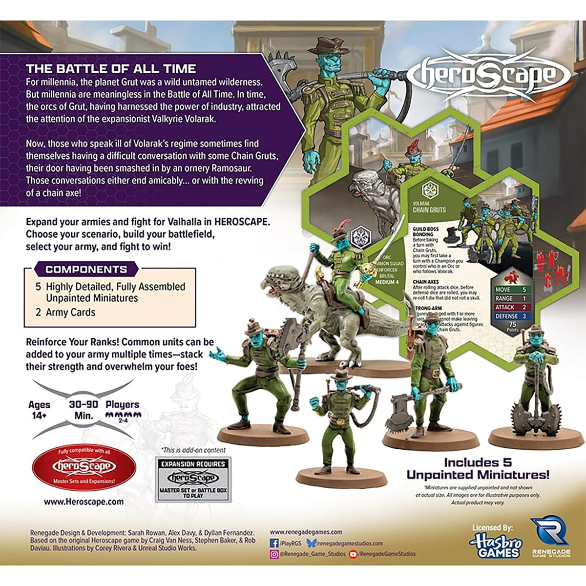 Renegade Game Studios Heroscape Orc Cavalry - Chain Gruts & Ramosaur Rider