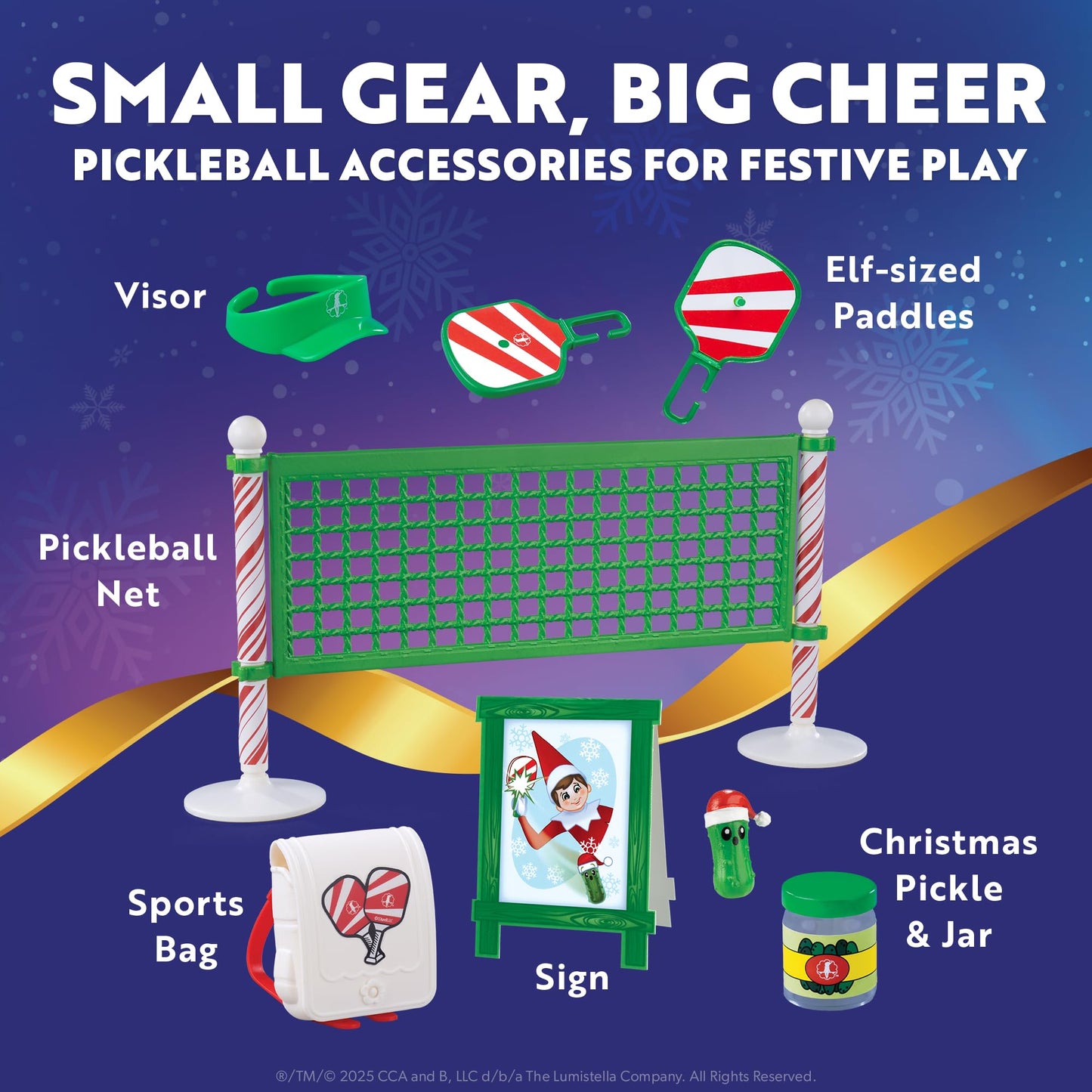 The Elf on the Shelf® - Boy with Brown Eyes with NEW! Polar Props™ Pickleball Play Pack